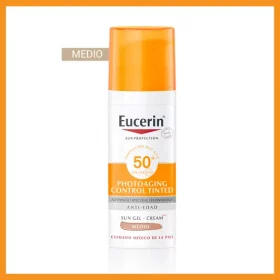 Eucerin Sun Photoaging Control FPS 50+ con color tono medio 50ML